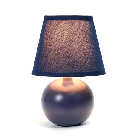 STAR BRITE Ceramic Globe Table Lamp, Blue ST1680932